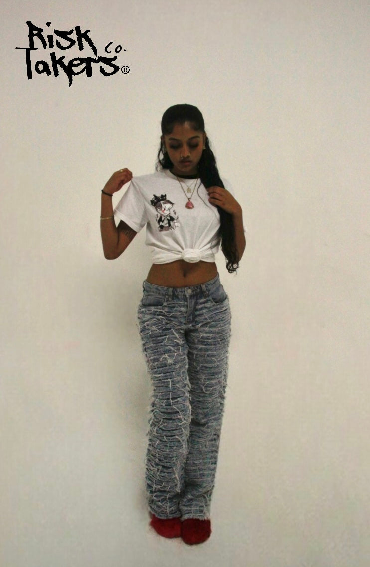 RiskTaker's White T-Shirt "Playin' 444 Keeps"