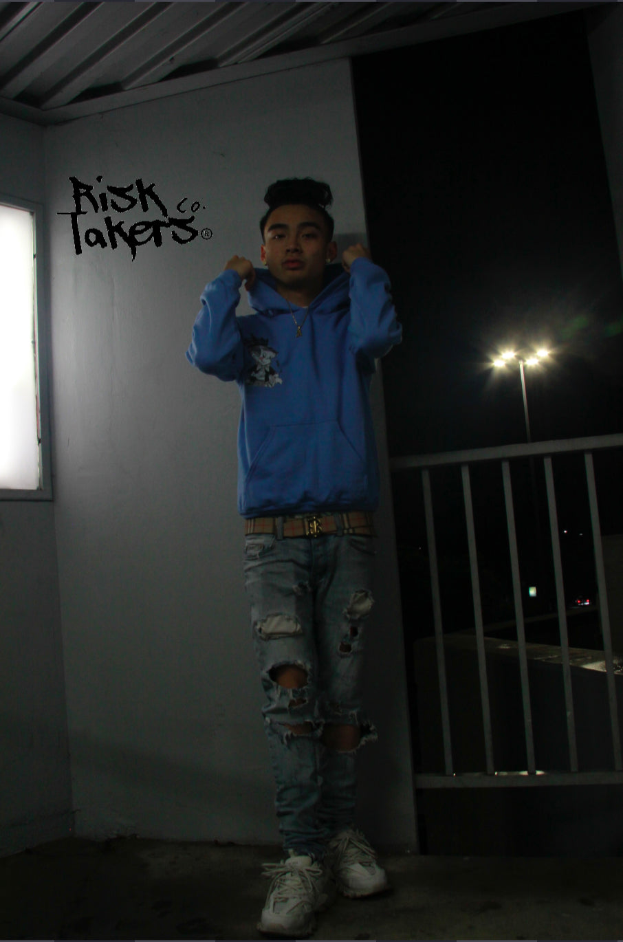 RiskTaker's Carolina Blue Hoodie "Playin' 444 Keeps"