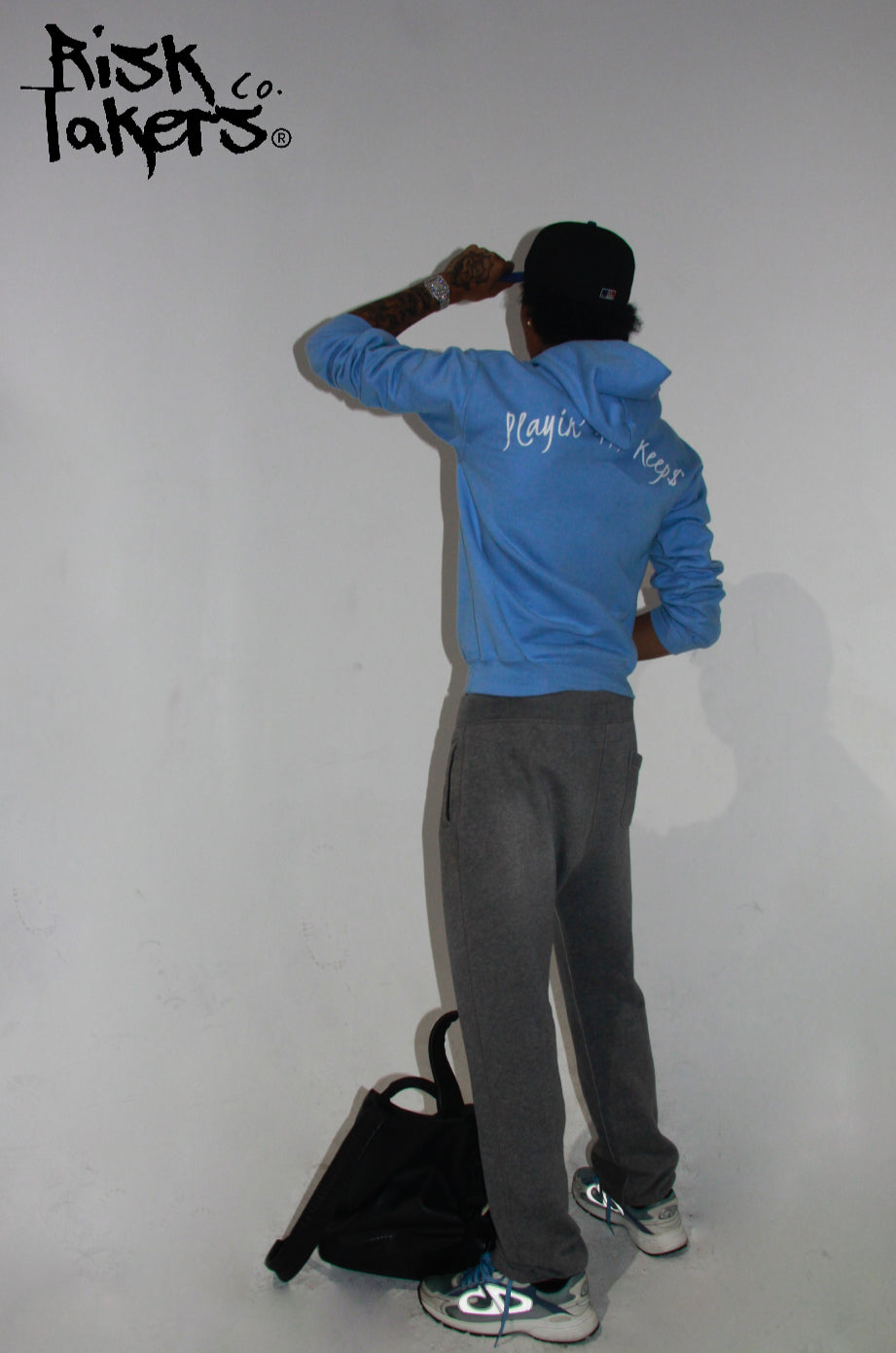 RiskTaker's Carolina Blue Hoodie "Playin' 444 Keeps"
