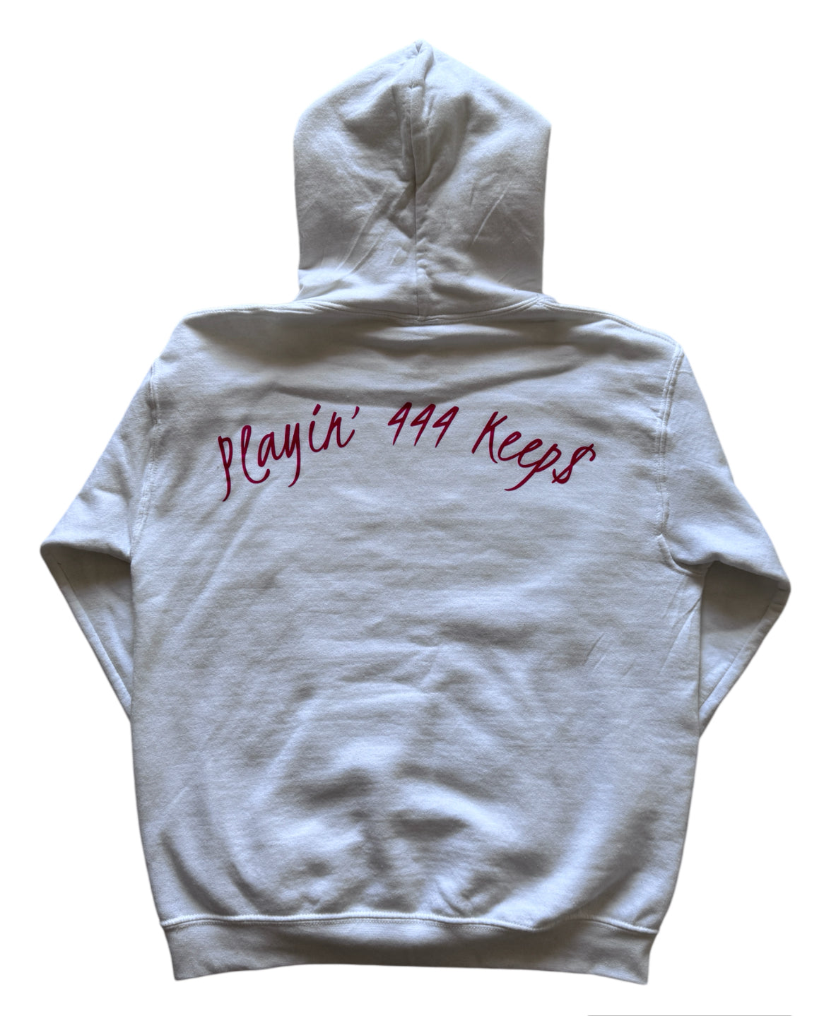 RiskTaker’s White Hoodie “Playin’ 444 Keeps”