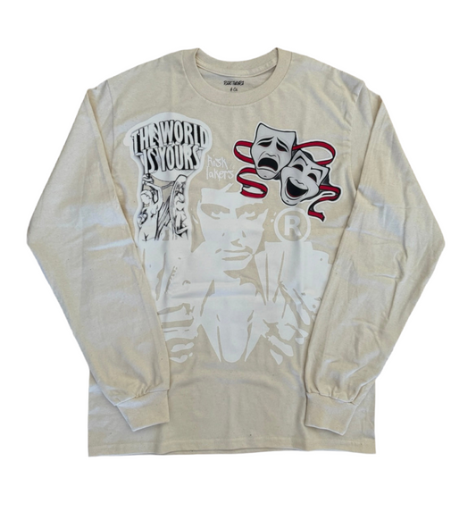 LIMITED SCARFACE “The World Is Yours” LongSleeve - Cream